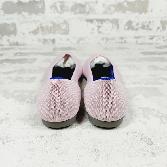 New Rothy's The Flat Pink Knit Pointy Toe Slip On Loafers W1007